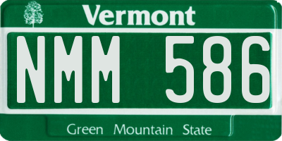 VT license plate NMM586