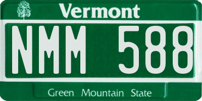 VT license plate NMM588