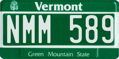 VT license plate NMM589