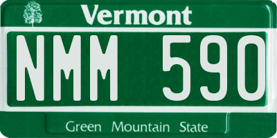 VT license plate NMM590