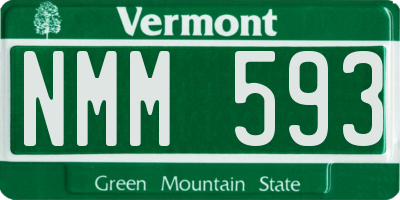 VT license plate NMM593