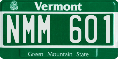 VT license plate NMM601
