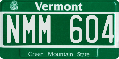 VT license plate NMM604