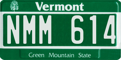 VT license plate NMM614