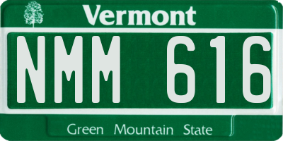 VT license plate NMM616