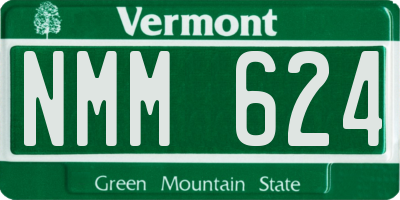 VT license plate NMM624