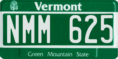 VT license plate NMM625