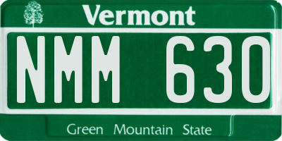 VT license plate NMM630