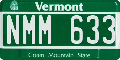 VT license plate NMM633