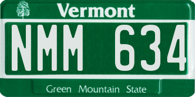 VT license plate NMM634