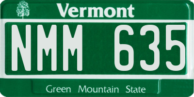 VT license plate NMM635