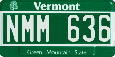 VT license plate NMM636