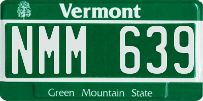 VT license plate NMM639