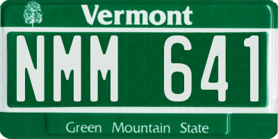VT license plate NMM641