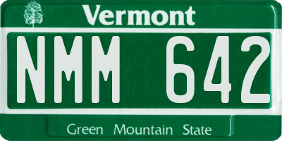 VT license plate NMM642