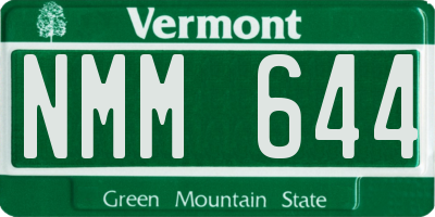 VT license plate NMM644