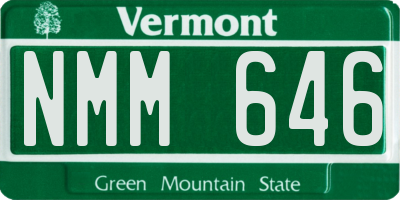 VT license plate NMM646