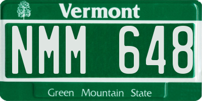VT license plate NMM648