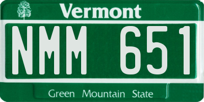 VT license plate NMM651