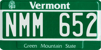 VT license plate NMM652