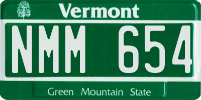 VT license plate NMM654