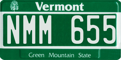 VT license plate NMM655