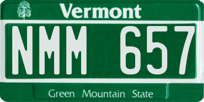 VT license plate NMM657