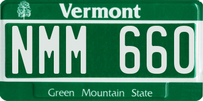 VT license plate NMM660