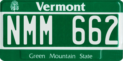 VT license plate NMM662