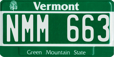 VT license plate NMM663