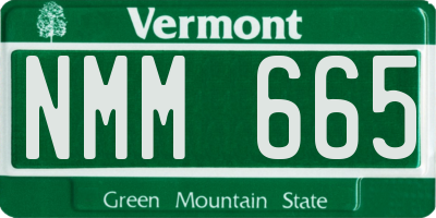 VT license plate NMM665