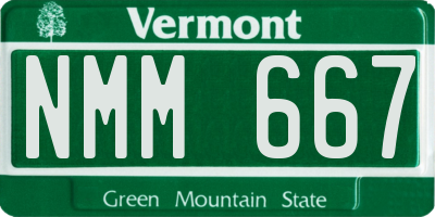 VT license plate NMM667
