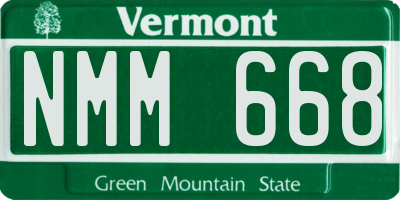 VT license plate NMM668