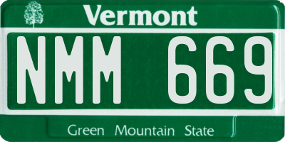 VT license plate NMM669