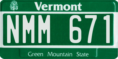 VT license plate NMM671
