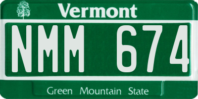 VT license plate NMM674