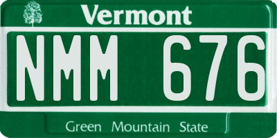 VT license plate NMM676
