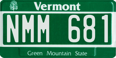 VT license plate NMM681