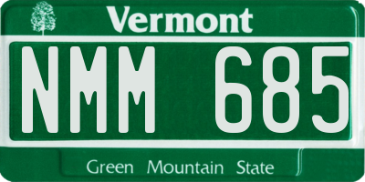 VT license plate NMM685