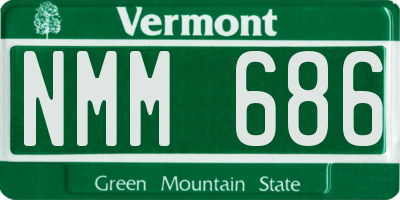 VT license plate NMM686