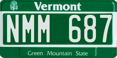 VT license plate NMM687