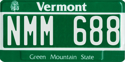 VT license plate NMM688