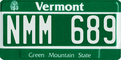 VT license plate NMM689