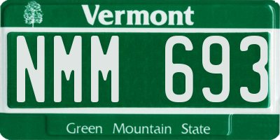 VT license plate NMM693