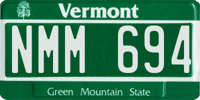 VT license plate NMM694
