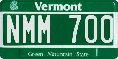 VT license plate NMM700