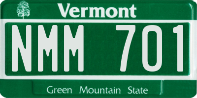 VT license plate NMM701