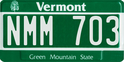 VT license plate NMM703