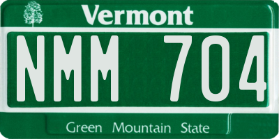 VT license plate NMM704