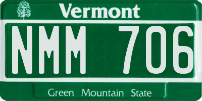 VT license plate NMM706